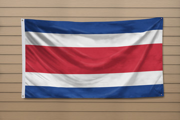 Costa Rica Flag hanging on a wall