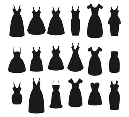 Flat vector set of dress