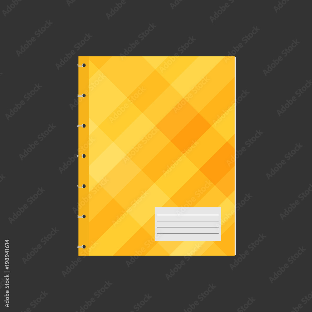 Poster notebook flat icon vector
