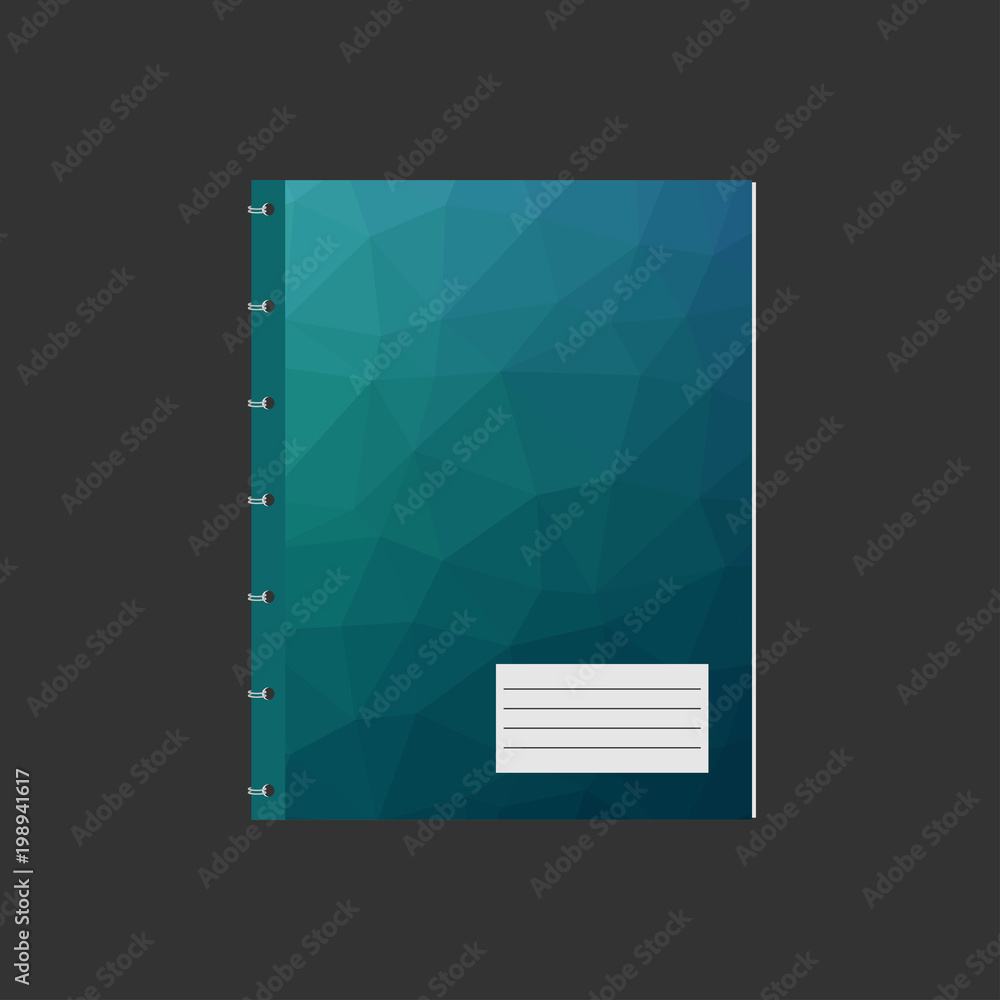 Poster notebook flat icon vector