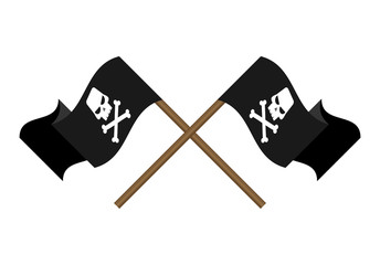 Pirate flag vector symbol flat icon