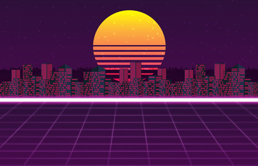 Retro futuristischer Vektorhintergrund © mix3r