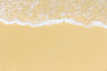 Fototapeta na wymiar Ocean wave on sandy beach. Background.