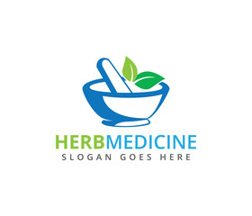 herbal pharmacy medical treatment medicine clinic vector logo design