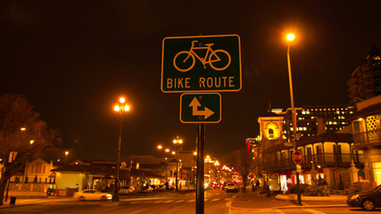 Fototapeta premium Fahrradweg Fahrradschild