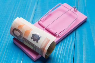 in a pink mousetrap bait euro money, the concept of danger and trust in finance