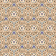 Quasicrystal artistic ornament or seamless medieval pattern with stylized stars in arabic style. Sacred geometry. Vector illustration.