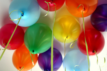 festive colorful balloons for a good mood