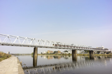 稲田堤付近の多摩川