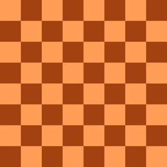 Seamless modern chess board orange and light orange pattern vector illustration. Eps10