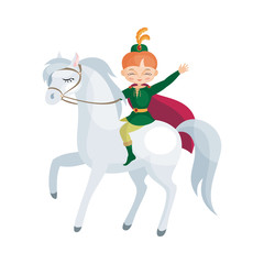 Colorful image of a fairytale Prince. Vector illustration in cartoon style.