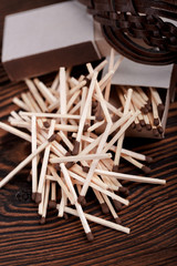 Matches in open match box