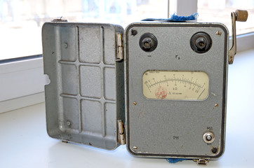 Retro. the analog, megaohmmeter protected from explosions, was used at work in mines. Production of the USSR.