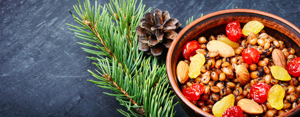 traditional christian Christmas dish, kutya