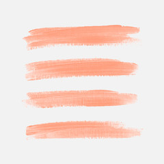 Obraz premium Acrylic art brush painted textured stripes set isolated vector background. Watercolor stroke set.