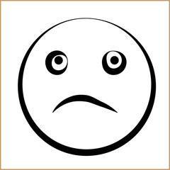 Fototapeta premium Sad Icon, Sad Face Icon