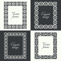 Set of simple rectangle frames