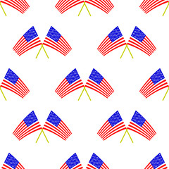 American Flag Seamless Pattern