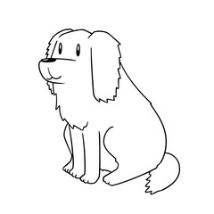 vector of dog, golden retriever