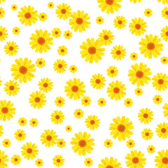 Lovely floral seamless pattern vector illustration on white background
