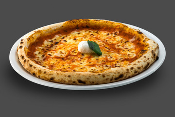 delicious vegetarian pizza with mozzarella