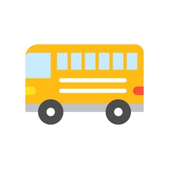 bus, simple transportation icon, flat design