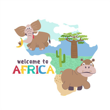 African cartoon animals.