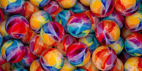 Fototapeta na wymiar Abstract background of colorful balls
