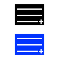 Add file icon. Plus on paper vector