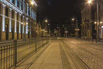 Wroclaw by night, Poland