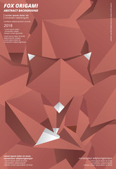 Fox Origami Abstract Background Vector Illustration