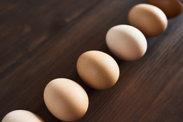 Fresh eggs over background