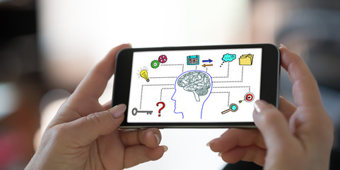 Business intelligence concept on a smartphone