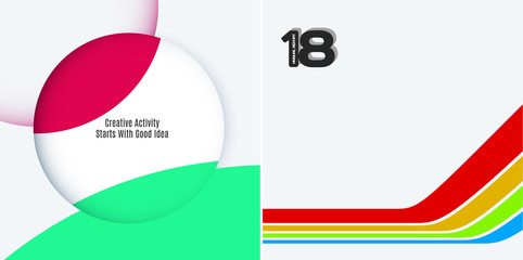 Set Business design of abstract vector elements for graphic template. Modern background.