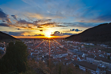 Sonnenuntergang in Heidelberg