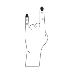 rock and roll with fingers