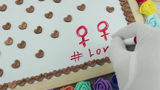 Hashtag love and women gender