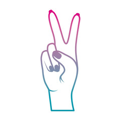 peace and love with fingers