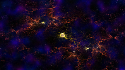 abstrakt fraktal weltraum szene