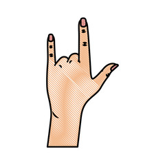 rock and roll with fingers