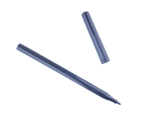 colored felt-tip pen on white background