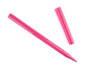 colored felt-tip pen on white background