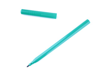 colored felt-tip pen on white background
