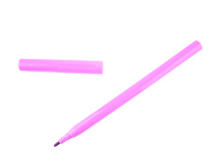 colored felt-tip pen on white background