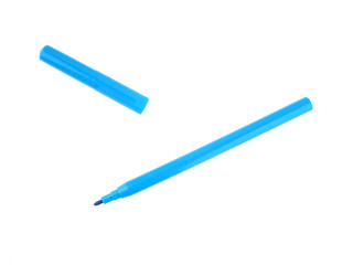 colored felt-tip pen on white background
