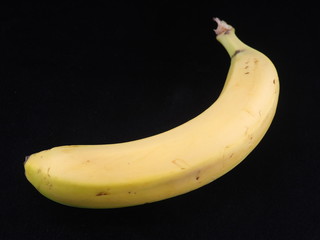 banana on a black background