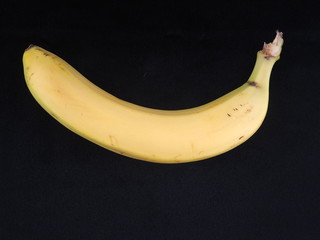banana on a black background