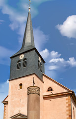 Fototapeta na wymiar Wangen. Eglise Saint Etienne. Bas Rhin, Alsace. Grand Est