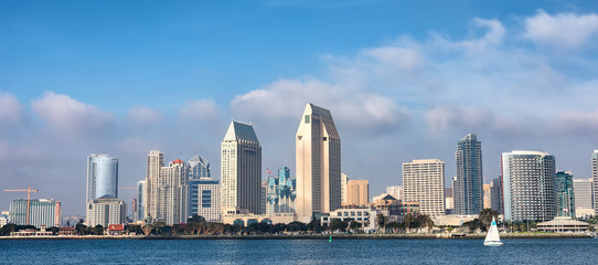 Naklejka premium Downtown City of San Diego panorama, California USA