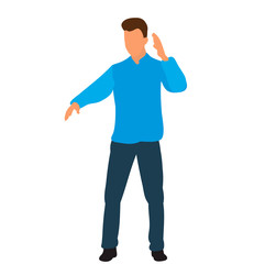  isolated on white background man dancing, dance